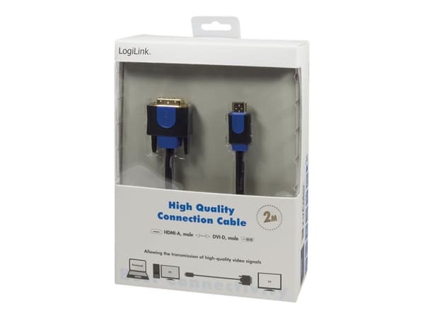 LogiLink - Adapterkabel - HDMI han til DVI-D han - 2 m