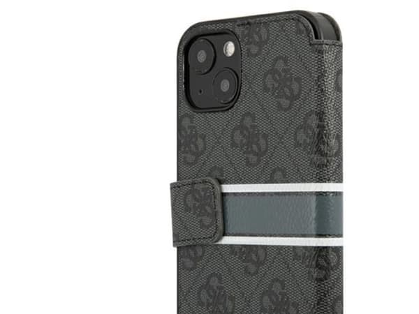 Guess GUBKP13S4GDGR iPhone 13 mini 5.4" grå/grå Book 4G Stripe