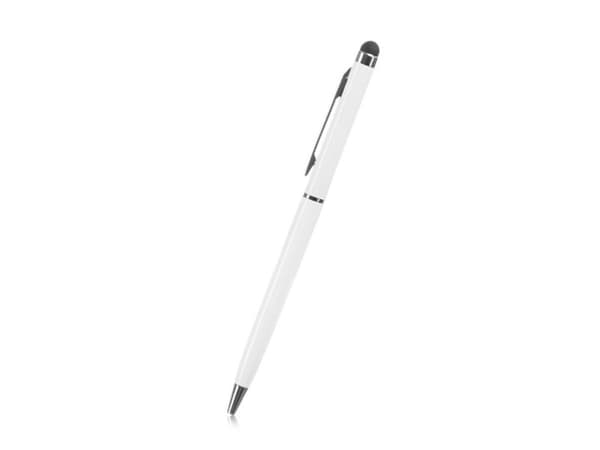 Touchscreen-pen med kulepenn - hvit