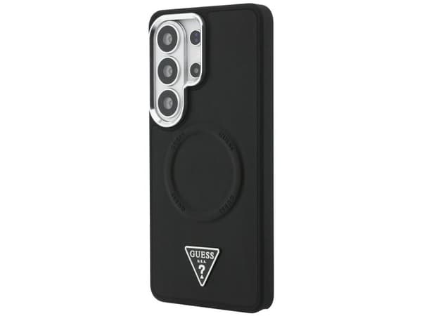 Guess Embossed Ring Triangle Logo MagSafe Case for Samsung Galaxy S26 Ultra - Black