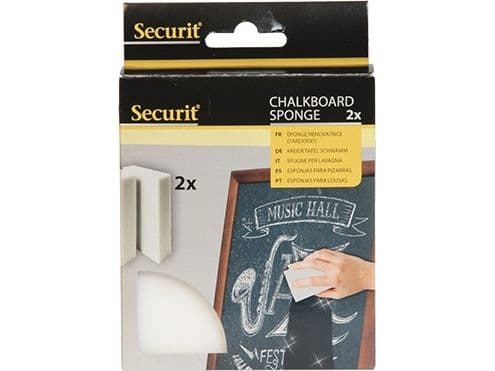 Securit SPONGE-2, Suorakulmainen, Valkoinen, Melamiini, Yksivärinen, CE, 165 mm