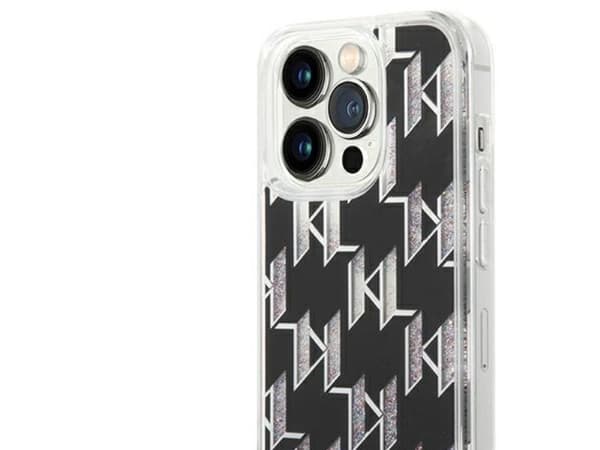 Karl Lagerfeld KLHCP14LLMNMK iPhone 14 Pro 6,1" hardcase sort / sort Liquid Glitter Monogram