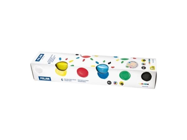 MILAN fingerfärg 40 ml, 6 st.