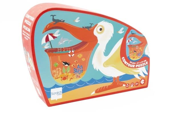 24 konturpussel Pelican