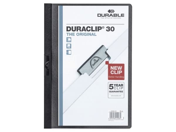 Universalmappe Durable Duraclip, 30 ark, lajitelma, A4