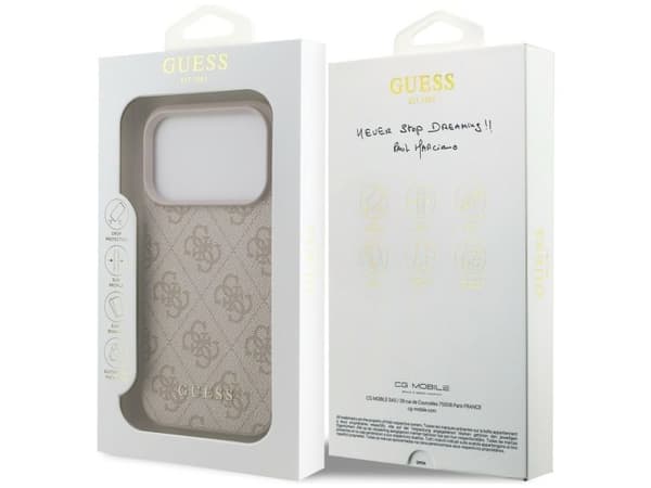 Guess 4G Classic Case for iPhone 17 Pro / 18 Pro - Pink