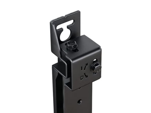B-TECH System X BT8390-WFK6 - Monteringskomponent (rail mounting bracket) - för platt panel/AV-utrustning - svart - montering på skena