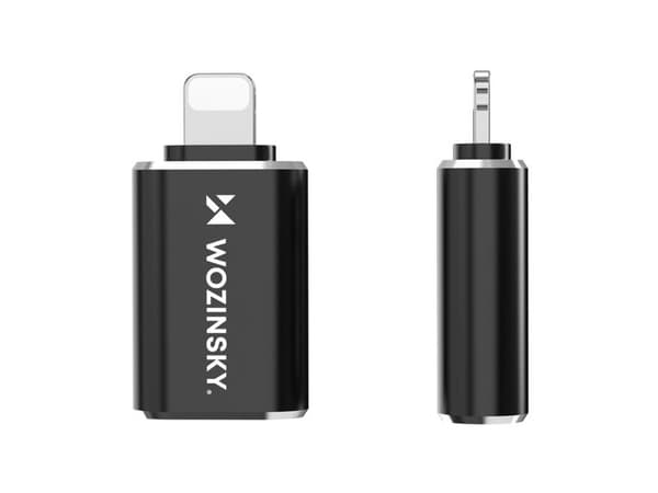 Wozinsky USB-sovitin WALA-01 USB-A - Lightning Black (5907769378959)