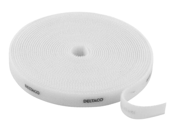 DELTACO - Kabelbånd - 5 m - vit