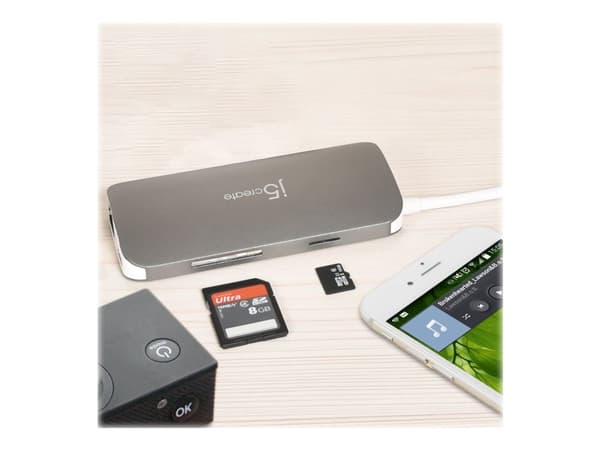 j5create JCD383 - Dockningsstation - USB-C 3.1 - HDMI - 1GbE