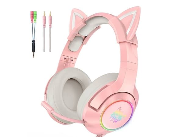 ONIKUMA K9 Gaming Headset Rosa RGB