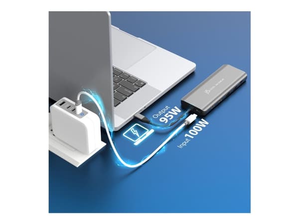 j5create JCD398 - Mini-dock - USB-C 3.2 Gen 2 - 2 x HDMI - 1GbE - Europa