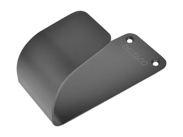 DELTACO e-Charge kabelholder for ladekabel - svart, rustfritt stål