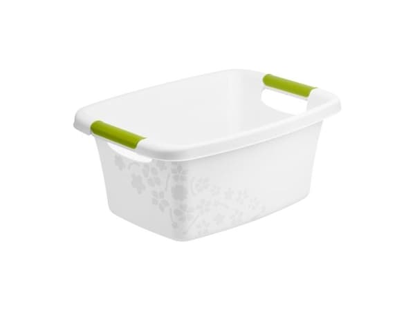 Rotho Flowers laundry basket 12 L Rectangular Polypropylene (PP) White
