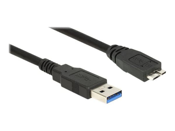Delock - USB-kabel - USB typ A (hane) till Micro-USB Type B (hane) - USB 3.0 - 1.5 m - svart