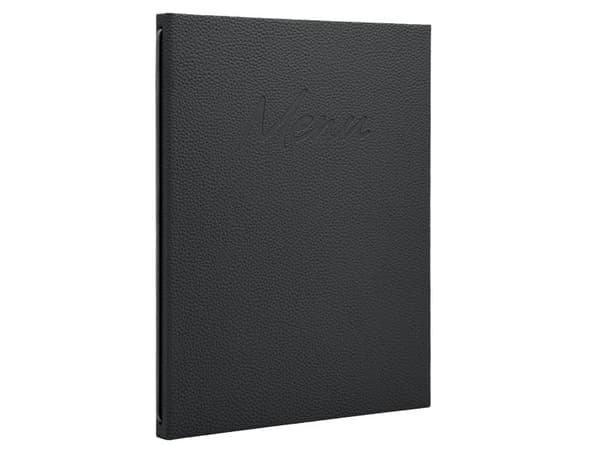 Securit® A4 SIGNATURE menymappe m/2 lommer, sort