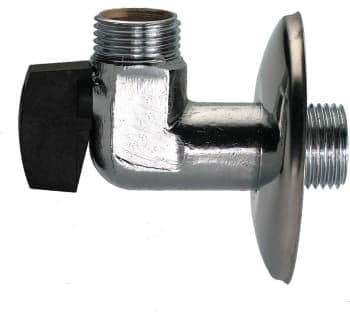 1/2" kulventil med vinkelnippel