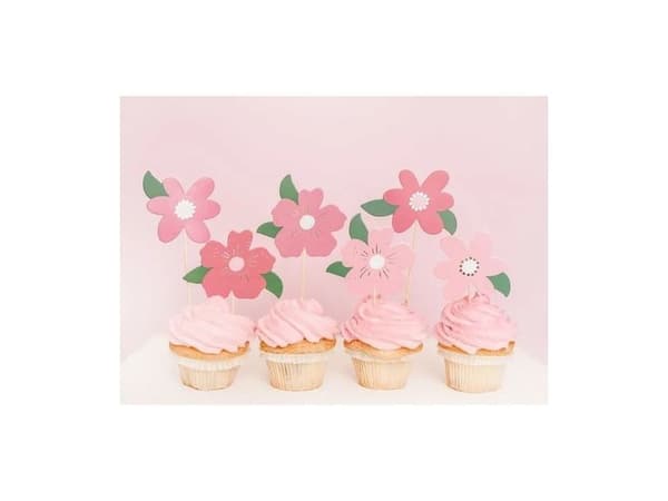 Blomsterdekorasjoner til cupcakes