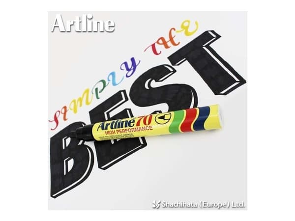 Marker, Artline, EK70, 1,5MM, Spids sort, permanent - (12 stk.)