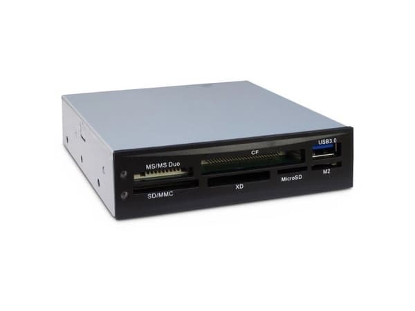 Inter-Tech CI-01 - Kortleser - 3,5" (CF I, CF II, MS, MS PRO, MMC, SD, MS Duo, MS PRO Duo, microSD, SDHC, MS Micro) - USB 3.0