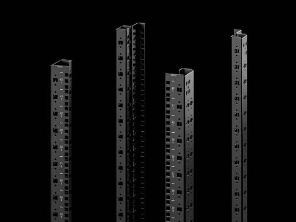 Rittal 5302.152, Rackskinne, Sort, Stål, VX IT, 48,3 cm (19"), 2,5 mm