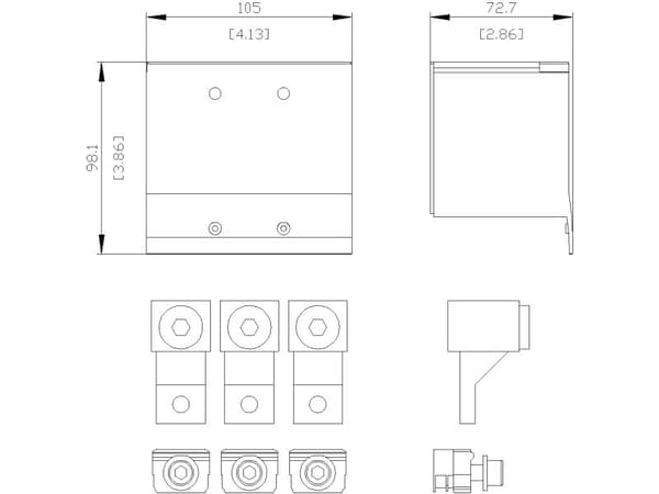 Lederklemme 3VA9 TA2,2 3e 3VA6 150/250