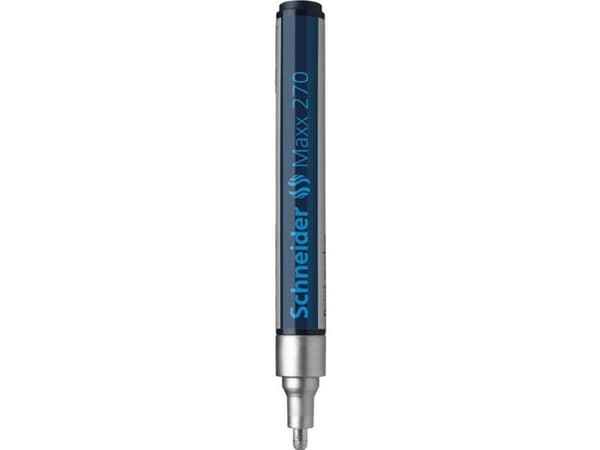 Schneider Pen Maxx 270, Silver, Blå, Silver, Medium, Projektilspets, 1 mm, 3 mm
