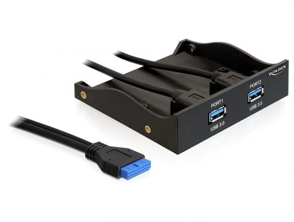 Delock USB 3.0 Front Panel 2-Port - Lagerbrønnportspanel - USB 3.0 x 2