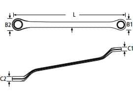 Stanley ringnøkkel offset 20 x 22 mm (4-87-808)