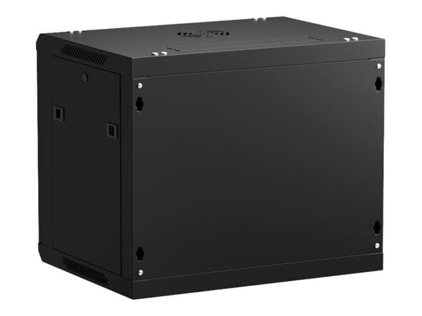 Netrack - Rack skåp - väggmontering - svart - 9U - 19"