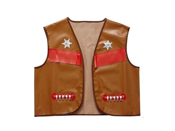 Brun cowboyväst