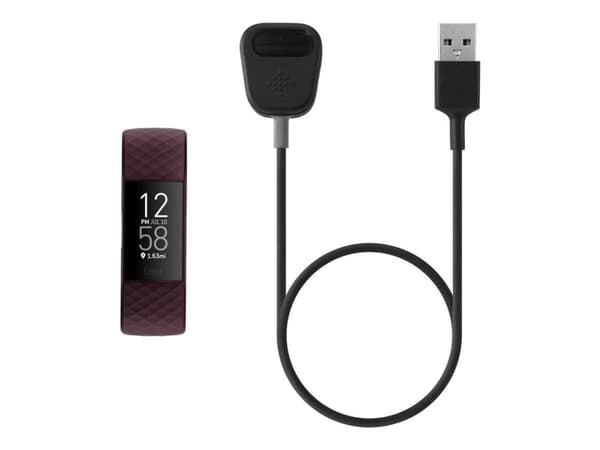 Fitbit FB172RCC, Latauskaapeli, Älykello, Musta, Harmaa, Fitbit, Charge 4, 1 kpl