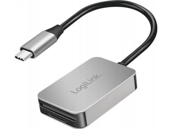 LogiLink USB 3.0 Cardreader, USB-C, SD / microSD, aluminum
