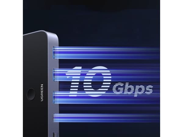 Ugreen Switch USB-C USB-A 10Gb/s -kytkin - harmaa