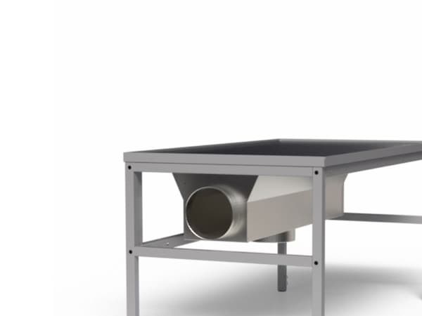 Udsugningsbord Let H-stel 2000x800 mm