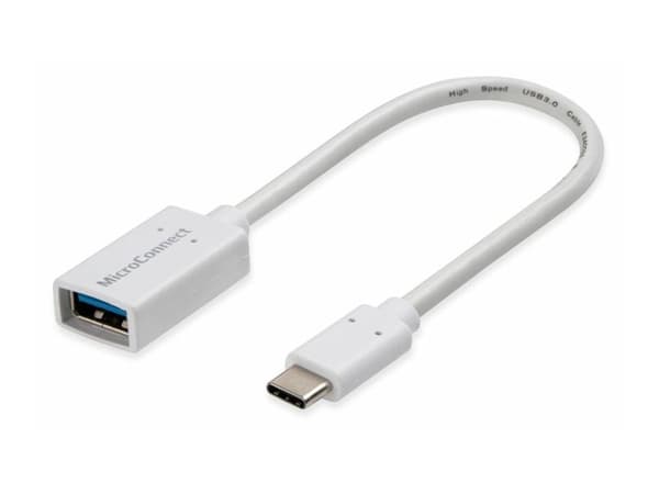 MicroConnect - USB-adapter - USB-type A (hunn) til USB-C (hann) - USB 3.2 Gen 1 - 20 cm - hvit
