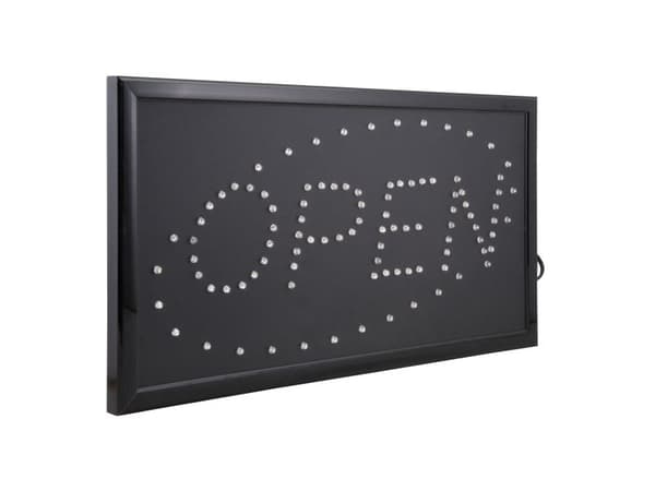 Securit® tvåfärgat LED öppet-skylt