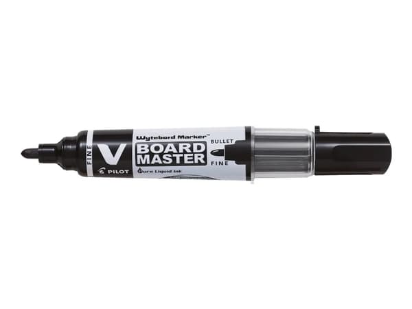 Whiteboardmarkör Pilot V-Board Master, rund, box med 5 färger