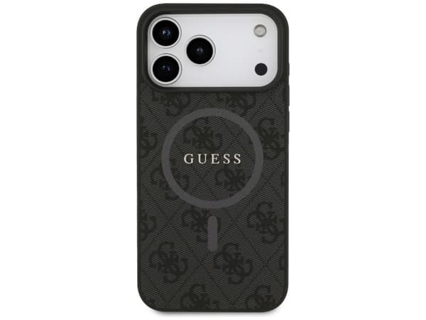 Guess 4G Ring Classic Logo MagSafe-etui til iPhone 17 Pro Max - svart