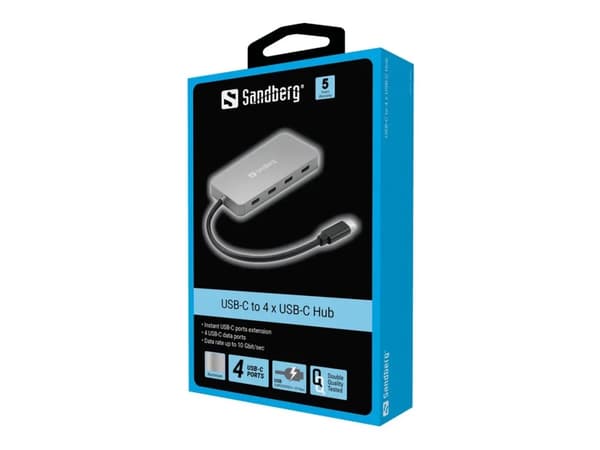 Sandberg - Hub - 4 x USB-C - stasjonær