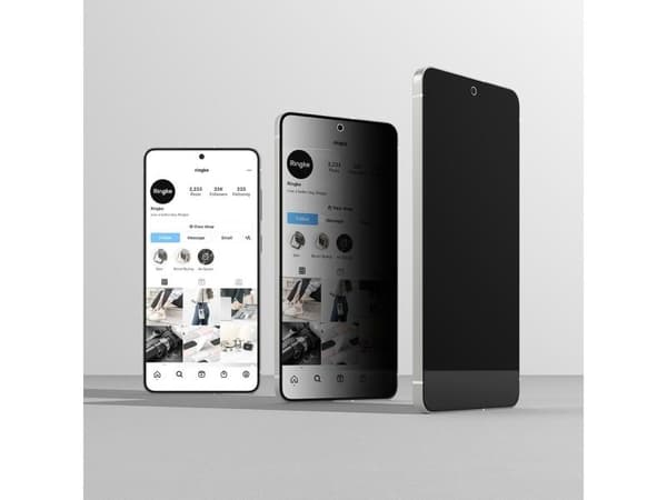 Ringke härdat glas Ringke Easy Slide 2-pack för Galaxy S25 Edge (privacy)