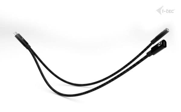i-Tec - USB-kaapeli - USB-C til USB-C - 30 cm - USB-strøm + audio, USB Power Delivery (100 W)