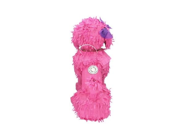 Vaaleanpunainen puddel-piñata