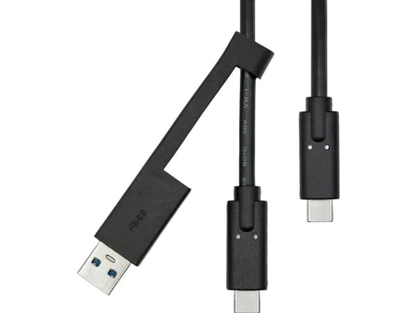 ProXtend USB-A + USB-C - USB-C 1 m USB-kaapeli Musta (USBCWA-001)