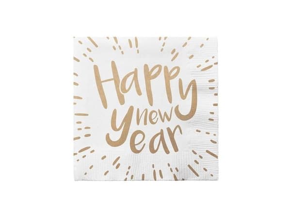 Happy New Year servietter, 20 stk