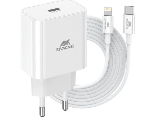 Rivacase PS4101, Automatisk, AC, 1 m, Hvit