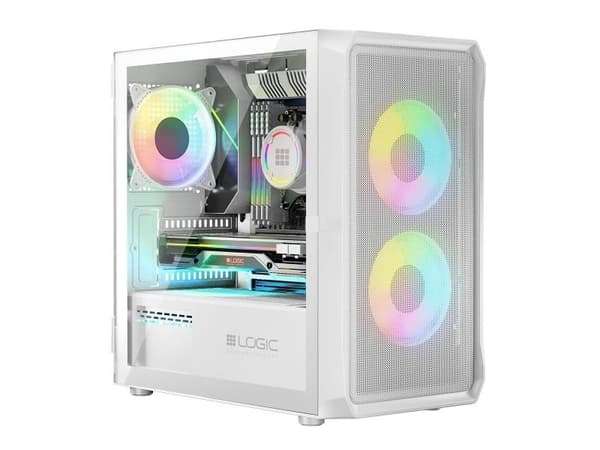 Logic Concept LOGIC PORTOS ARGB MINI USB 3.0-deksel HVIT DATAMASKINVESKE