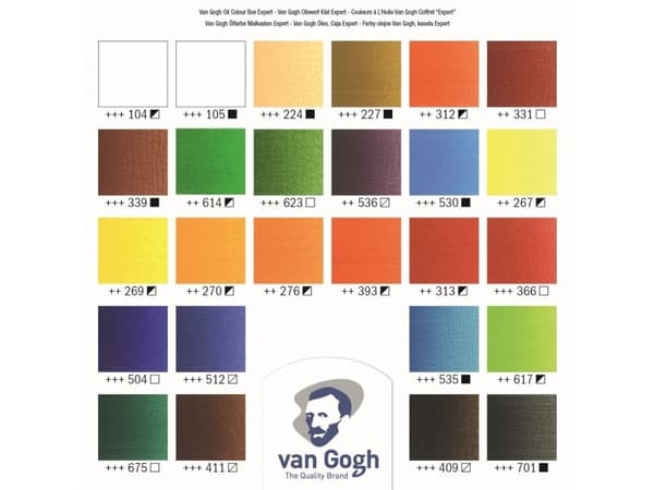 Van Gogh oljemaling trærkasse Expert | 24 x , 2 x 60 ml + tilbehør