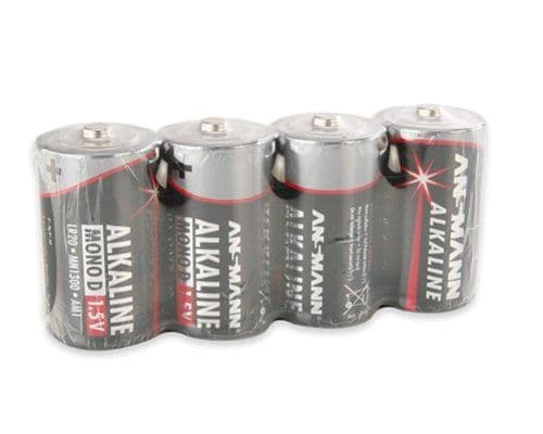ANSMANN Mono D - Batteri 4 x LR20 - Alkalisk