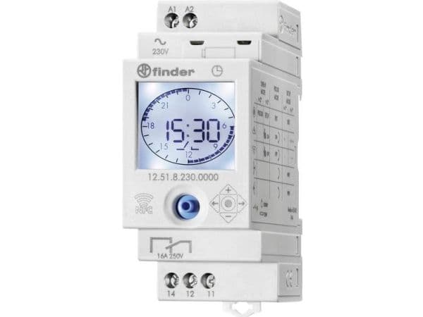 Kopplingsur dag/vecka 1CO, 16A 250VAC, NFC/manuell inställning